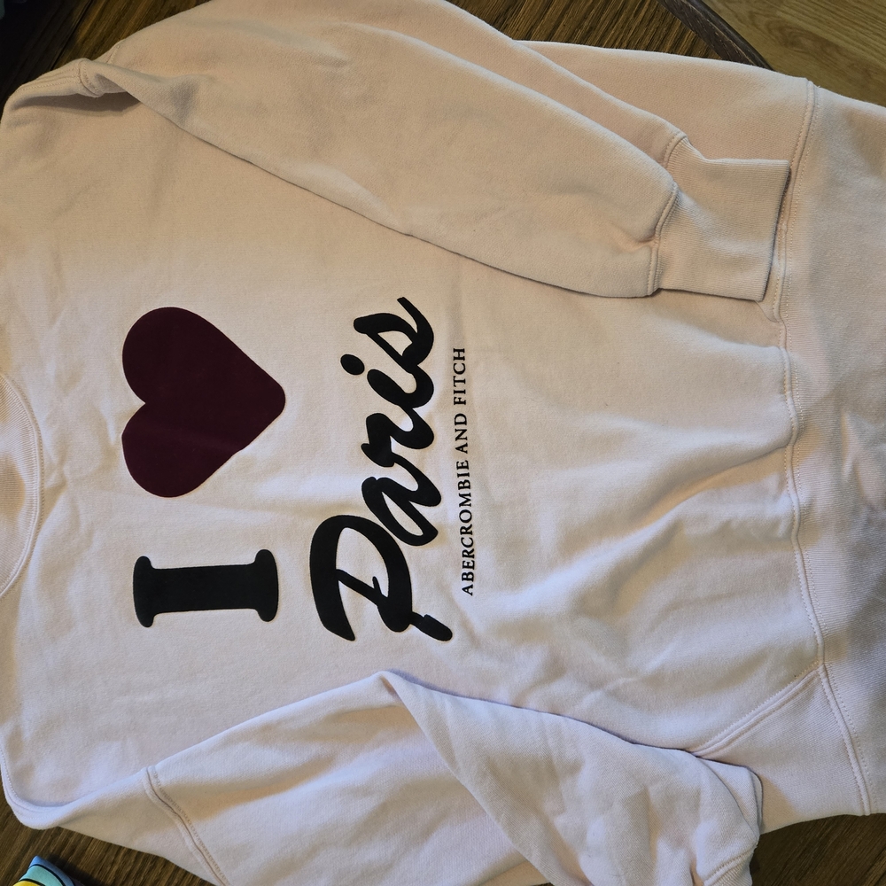 Abercrombie & Fitch Cream 'I Love Paris' Sweater
